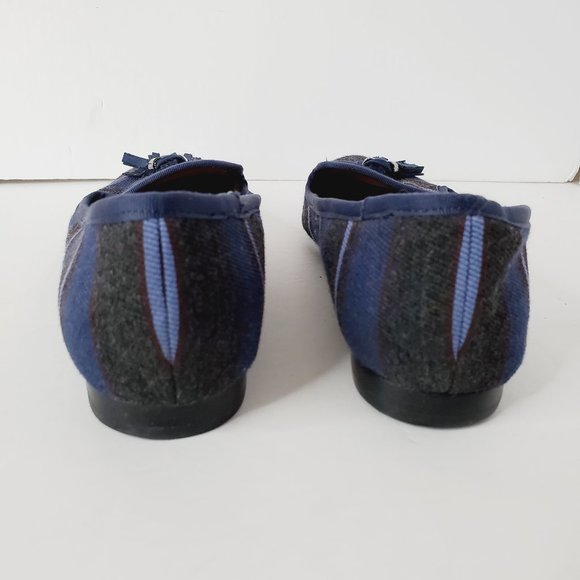 NINE WEST Blue Boho Canvas Loafers - Picture 3 of 5